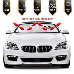 자동차 앞 유리 차양 커버 액세서리 BMW X5 E70 F15 G05 F48 F39 용 안티 UV 반사판