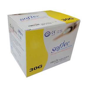 화진 소프젝 일회용 멸균 주사침/니들 30G 1/2 100개 1박스(얇은니들/주사바늘)