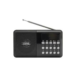 휴대용 라디오 FM 소형 충전식 효도 미니 재난 USB 마이크로SD 지원 MP3 플레이어 스피커