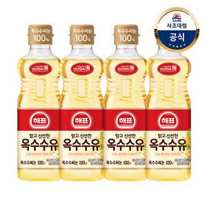 해표 옥수수유 900ml X4개/식용유/오일/튀김