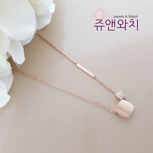 쥬앤와치 14k 18k목걸이 트윈사각 목걸이