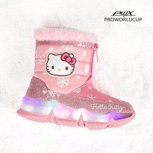 [PWX]프로월드컵키즈 헬로키티 폴스타 LED라이팅 방한부츠(PK)