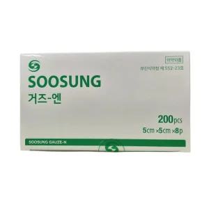  수성 접은거즈 5cmx5cmx8p 200매 부직포 소독거즈 드레싱 가아제 