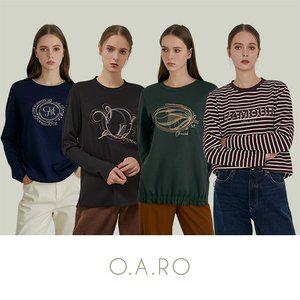 [오아로] 24FW 자수 아트웍 티블라우스 4종