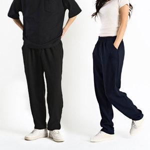 320 남성 여성 융털 기모 바지 겨울 방한 일자 트레이닝 팬츠