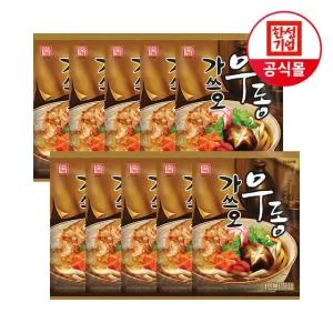 한성기업 우동 1인분 X 10개 가쓰오 짬뽕맛 튀김맛 해물맛