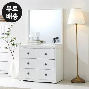 디베 6칸 서랍장 화장대 학생 안방 수납(800/화이트)