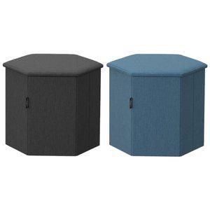 이케아 KJUGE 슈게 쿠션형스툴+수납 33cm/수납스툴의자/화장대의자/수납함/풋스툴/쿠션의자