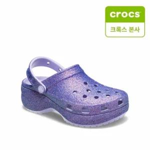 [크록스 본사] 클래식 플랫폼 이리드 글리터 클로그 퍼플 211024-5BR