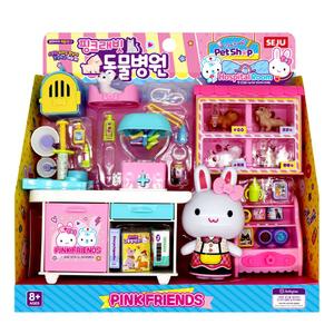 TJ커머스 핑크래빗동물병원 댕댕이 냥이 소꿉놀이 어린이 생일 선물 답례품 sj1165