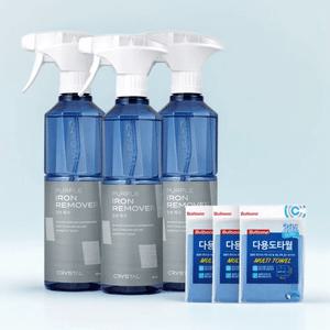 불스원 뉴 크리스탈 휠도장면 철분제거제 500ml 3개 + 다용도타월 3개