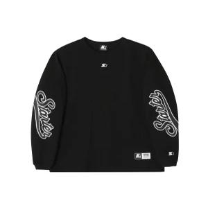 [스타터 블랙라벨]웨이브 로고 와플 롱슬리브 (블랙) SA243ILS28_BLK