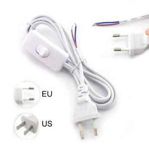 8M AC 전원 공급 장치 코드 오프 스위치 연장 LED 조명 램프 케이블 유형 어댑터 라인 EU US 플러그