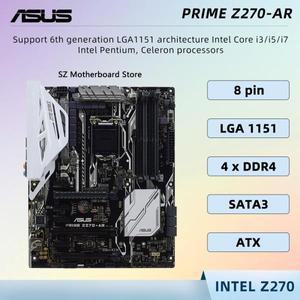 ASUS PRIME Z270-AR Z270 메인보드 LGA 1151, i7-7700K/i5-7600K (6세대/7세대) 지원, DDR4 오버클럭 듀얼