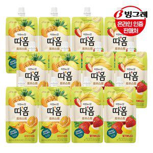 [빙그레] 따옴 트위스트 딸기바나나/귤파인애플 2종 12개 /아이스크림/아이스스무디