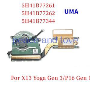 5H41B77261 5H41B77344 Lenovo ThinkPad X13 Yoga Gen 3 21AW P16 1용 팬 UMA가 포함된 새 CPU 냉각 방열판
