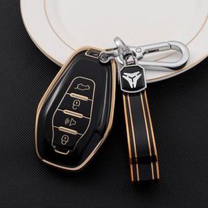 ry Jetour X70 X90 X95 Plus 리모컨 홀더 키 체인 액세서리 용 소프트 T 자동차 키 케이스 커버 셸 Fob