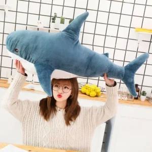 대형 상어 바디필로우 인형 80센티 안고자는 큰 모찌 (WFGDG0U)