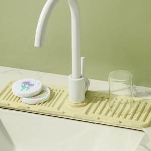 자동배수패드 세면대미끄럼방지패드 수전패드 논슬립깔개 수도논슬립패드 세면대물때방지 수전깔판 세면