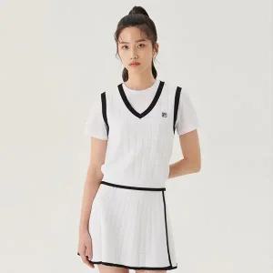 [휠라](광주신세계)[FILA] 니트 브이넥 베스트 (FS2VTG2371F_WHI)