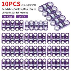 1-5Pcs Lilypad LED 모듈 Arduino IDE 전자 섬유 웨어러블 프로젝트 용 빨간색/흰색/노란색/파란색/녹색 스