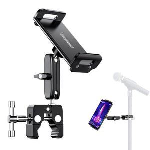 [미국배송] 엘리트후드 알루미늄 듀얼 볼 사이드 음악 태블릿 헤드 스탠드 홀더 IPHONE 마운트 가능한 홀더 휴대폰 4 조절 IPAD 태블릿용 마이크 7-12.9인치 IPAD