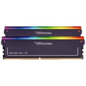 [미국배송] 트랙스데이터 게이밍 RGB DDR4 RAM 32GB(2X16GB) 3600MHZ(PC4-28800) 288핀 CL18-22-22-42 1.35V 인터 AMD XMP 2.0 오버클럭 UDIMM 데스크톱 컴퓨터 메모리 키트 - 블랙
