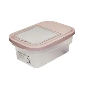 [리퍼] 씨밀렉스 쌀통 라이스키퍼, 투명 핑크, 5kg (제습제+계량컵 포함)