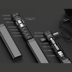 DS WA BUDI SD 메모리 리더 어댑터 케이블 카드 멀티 키트 USB 박스 스마트 TF 다기능 SIM 타입 데이터