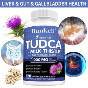 TUDCA + 밀크 엉겅퀴 보충제 - 담즙염 간 지원, 담낭 건강, 장 정화 해독 및 복구 포뮬러