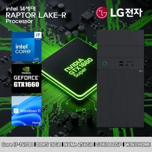 LG 데스크탑 코어i7 14세대 GTX1660SP 컴퓨터 B90MV-I7AR4SB-GTX1660SP WIN11 i7-14700 16GB SSD256GB