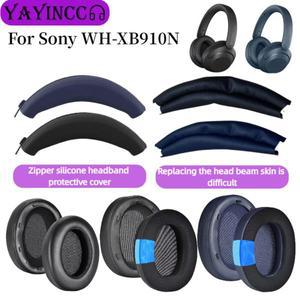 YAYINCC 소니 호환  WH-XB910N 무선 헤드폰 교체용 아이스 젤 이어 패드 귀마개 쿠션 헤드밴드 가죽