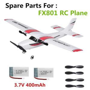 FX801 RC 비행기 배터리 액세서리, 3.7V 400mAh