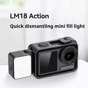 카메라후레쉬 DJI Osmo Action 43 카메라 케이지 포켓 3 4 IPX5 방수 5600K 색온도 새 LM18 미니 LED 비디