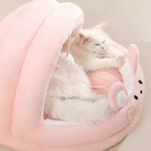 큐티펫 반려동물 동굴하우스(핑크토끼)캣 숨숨집 멍멍이 견하 애견 묘집 강아지 고양이