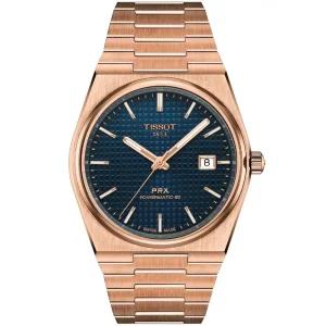 티쏘 [세금포함] [정품] NEW 2025 PRX 파워matic 80 장미 골드-블루 40mm Men 시계 T1374073304100 패션시