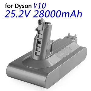 다이슨 호환 V10 절대 코드 프리 진공 휴대용 청소기 배터리 용 새 25.2V 28000mAh 교체