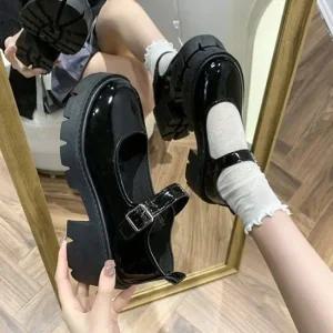 여성 캐주얼 메리제인 스트디자인 펌프스 LKPM1 통굽 하이힐 통굽 펌프스 가보시