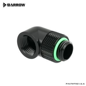 Barrow PC 수냉 로터리 피팅 90도 슬라이딩 튜브 커넥터 쿨러 방열판 가제트 어댑터 TWT90-v2.5