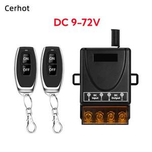 Cerhot 무선 스위치 원격 제어 30A DC12V 24V 72V 자동차 바이크 오토바이 회로 수정 장비 조명 워터 펌프