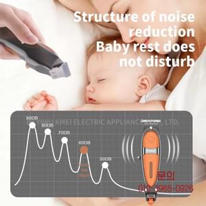 Kemei KM-1946 직업적인 남자의 머리 깎기 금속 가죽 덮개 살롱 커트 기계를 USB 소음 트리머