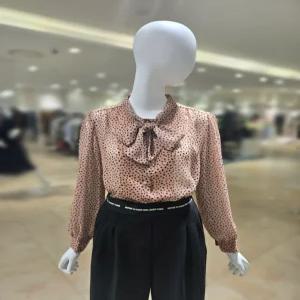 [올리브데올리브] 레오파드 쉬폰 타이 블라우스 YW5WB700