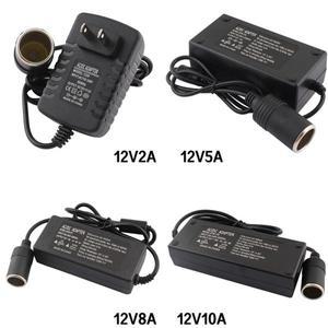 AC 전원 어댑터 자동차 시가잭 라이터 컨버터 인버터 EU 플러그 포함 DC 110V 220V-12V 2A 5A 8A 10A 220V