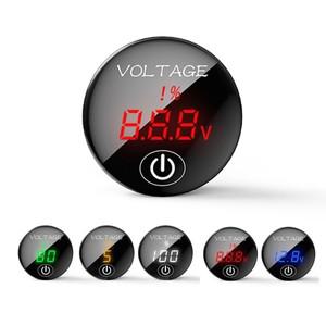 LED 패널 디지털 자동차 오토바이 전압계 터치 스위치 DC 5V-48V와 배터리 용량 디스플레이