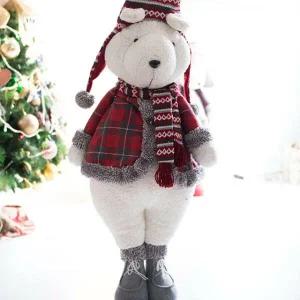 아트박스/플라워트리 크리스마스 곰 인형 대형 장식 그레이슈 100cm 소품
