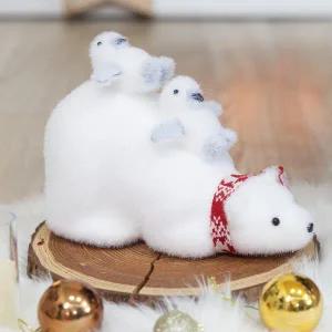 아트박스/플라워트리 크리스마스 북극곰 인형 대형 장식 펭귄 30x21cm 소품
