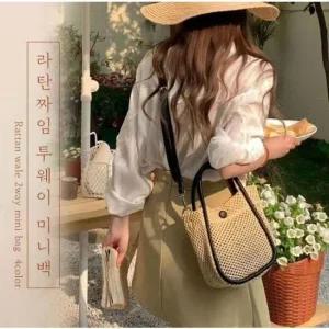 미니백 투웨이 쇼핑백 가방 밀짚가방