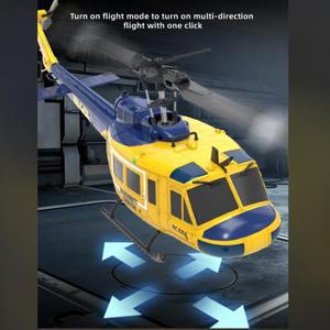 자이로RC ERA UH-1 휴이 2.4G 원격 조종 헬리콥터 6채널 6축 자이로스코프 원키 인버티드 에어로바틱 지능
