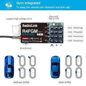 자이로Radiolink R4FGM RC 비행기 자동차 보트 RC4GS RC6GS T8S T8FB RC8X 송신기 용 자이로가있는 2.4GHz