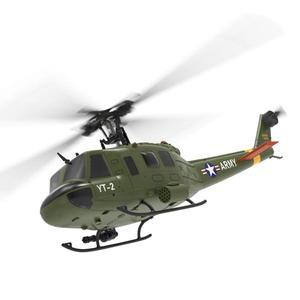 자이로YUXIANG F07 UH-1 에일러론리스 헬리콥터 2.4G 6CH 듀얼 모터 6축 자이로 RC 비행기